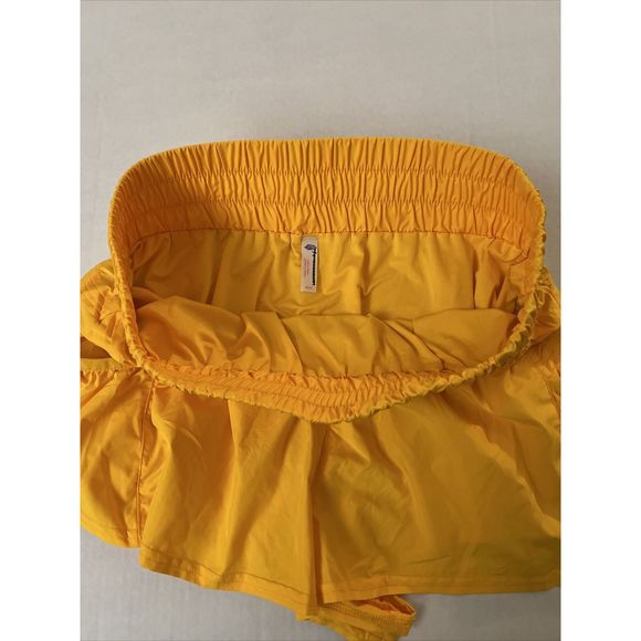 FP Movement OB1211408 Women's Sz M Sunflower Yellow Get Your Flirt On Shorts - Picture 6 of 10
